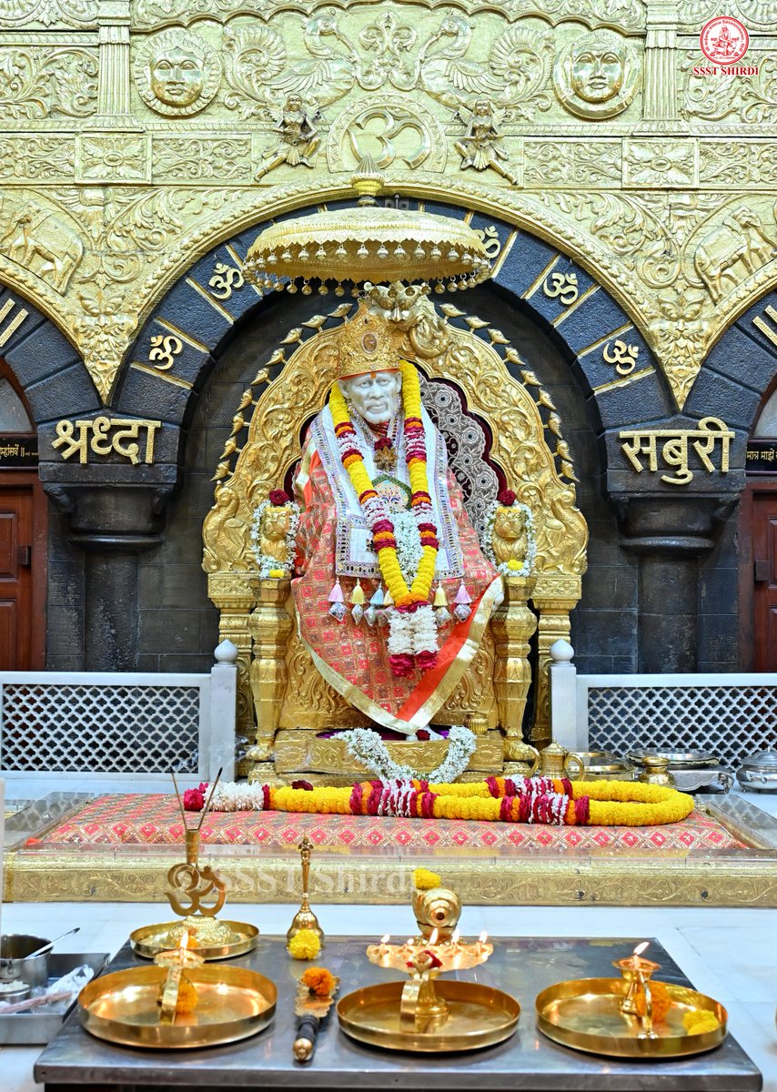 SSSTShirdi's tweet photo. *!! ॐ साई राम !!*
*श्री साईबाबा संस्थान विश्वस्त व्यवस्था,शिर्डी*
*!! ॐ Sai Ram !!*
*Shri Saibaba Sansthan Trust, Shirdi*
≈≈≈≈≈≈≈≈≈≈≈≈≈≈≈≈≈ 
*आरती :-माध्यान्ह आरती*
*शनिवार १० ऑक्टोबर २०२६*  
*Aarti :- Madhyan Aarti*
*Saturday 10 October 2026* https://t.co/h7mGApXtjK