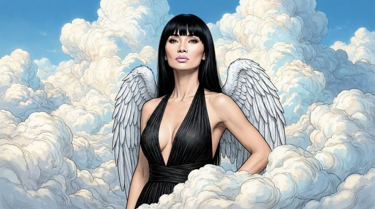 ppgrainbow's tweet photo. Happy 60th birthday to Chinese-American actress @RealBaiLing (Bai Ling) 🇨🇳! 🦋
#AI #BaiLing #HeavenlyPortrait #Illustration https://t.co/mLkAaJXJJi