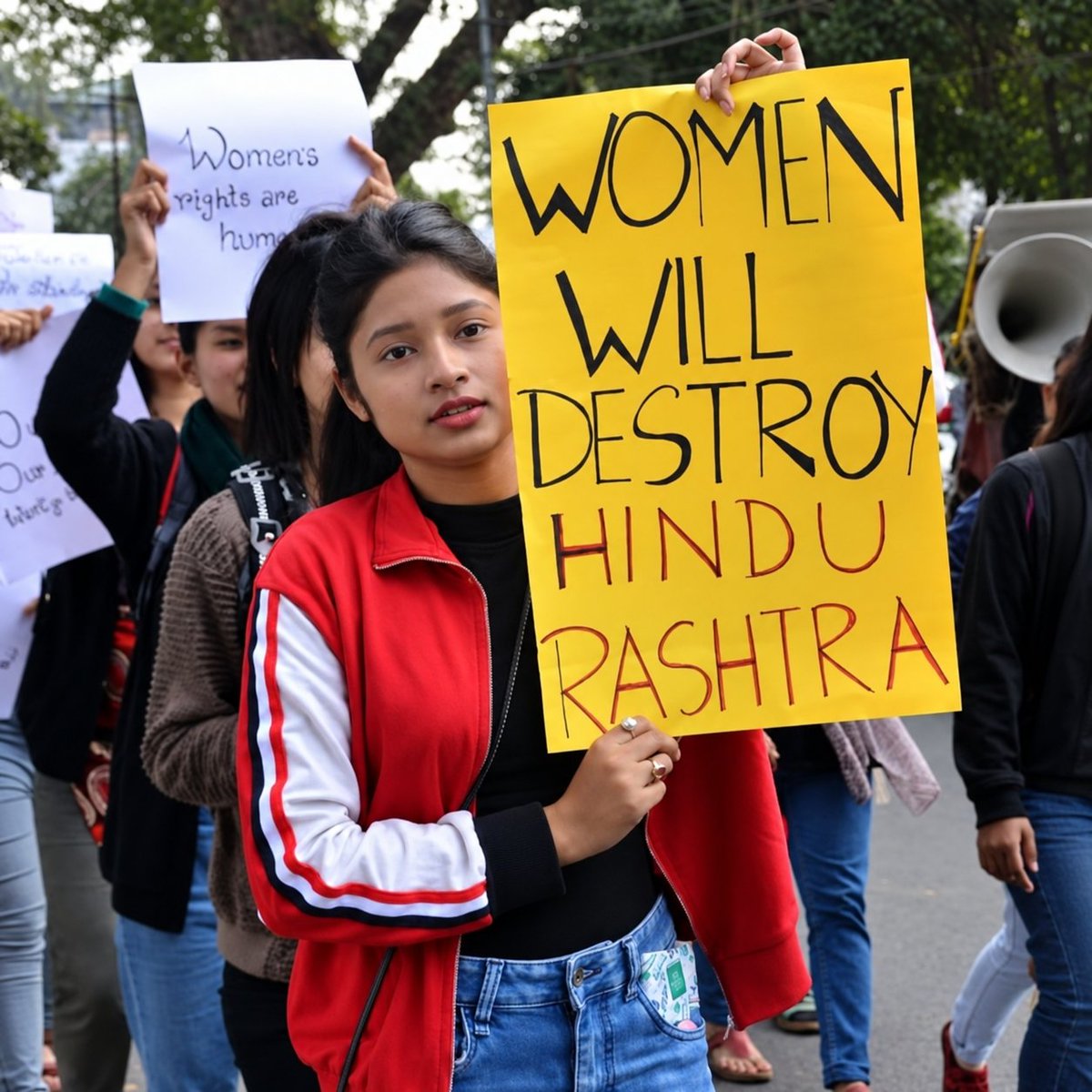 venom1s's tweet photo. For the last hour, I've been reading the leaked chats of women's groups for the CJP protest on my timeline.

- They wanted to blame Hindus.
- They used the name Kasab.
- One girl said she wanted a terrorist attack.
- They wanted to destroy stuff.

One good thing is that their numbers were visible.

I sincerely hope the police and authorities take action.

All of them are potential terrorists.

They want to burn and damage public property.

And they want to put the blame for everything on Hindus.

Feminism is the new terrorism.