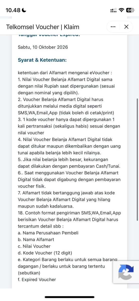 apakabarb's tweet photo. @Telkomsel tukar poin jadi voucher gak dapat kodenya, gimana nih? https://t.co/llZkEJZb0c