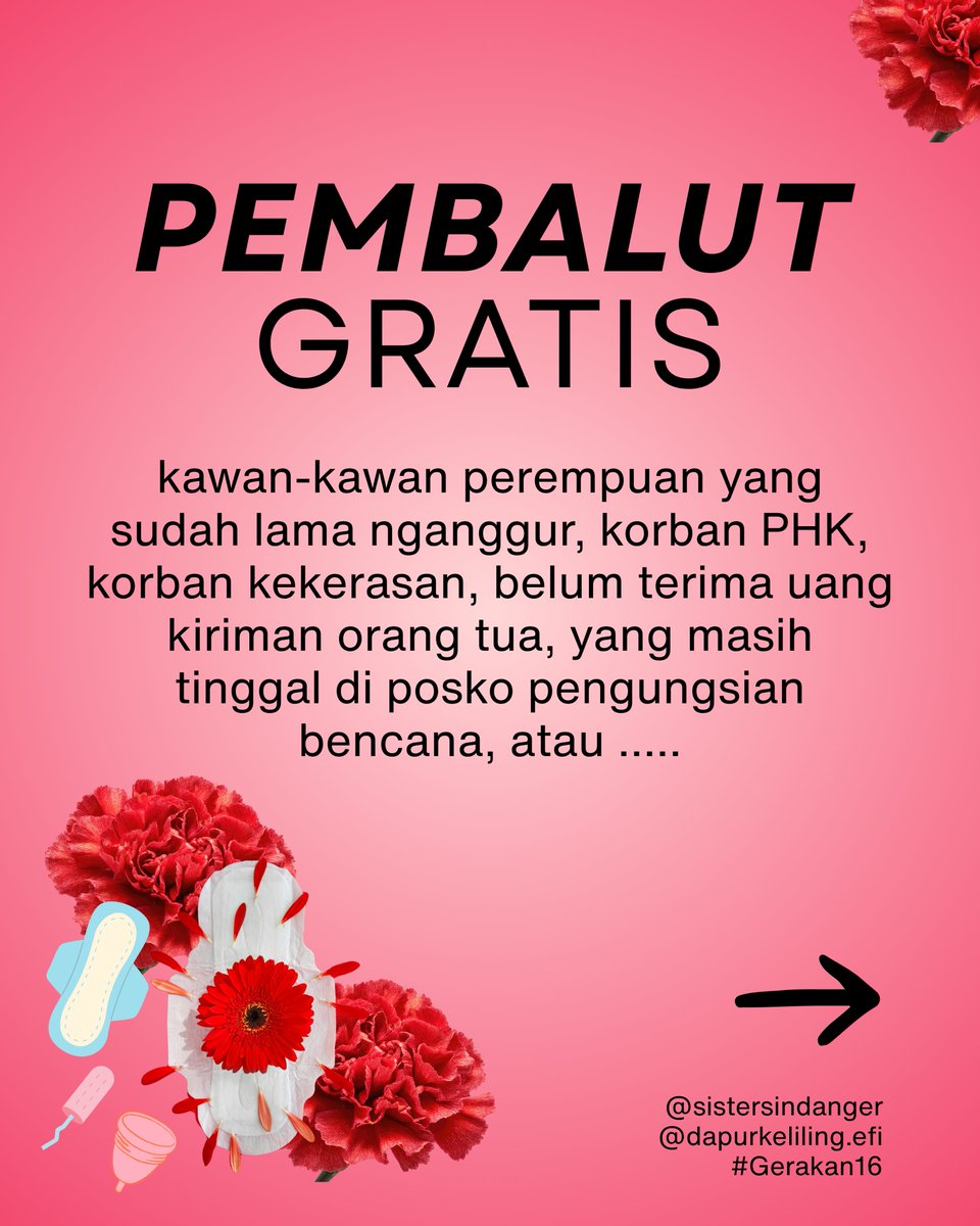 SistersInDanger's tweet photo. Kamu ga bisa beli pembalut karena ga punya uang?

Langsung aja WA ke https://t.co/II8KlNgXRE biar kami & donatur yang traktir. Adminnya cewe kok, jadi jangan sungkan.

Terima kasih banyak untuk kawan2 yang udah donasi & bantu RT, like, dll. Laporan nanti akan kami posting seminggu sekali 🙏💜

Yang mau donasi juga, bisa scan QRIS di poster atau klik https://t.co/uakuJ5691a. Bantu sebarkan ya, makasiiihh 😻

#RakyatBantuRakyat @dapurkelilingEF