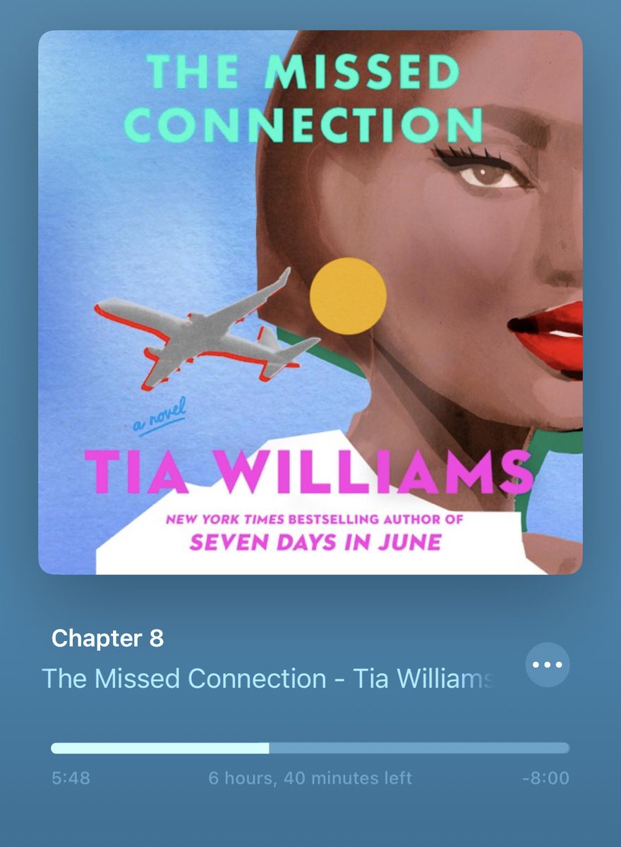 danyelleirl's tweet photo. Finishing The Missed Connection by Tia Williams audiobook tonight. https://t.co/wkmvMibTiE