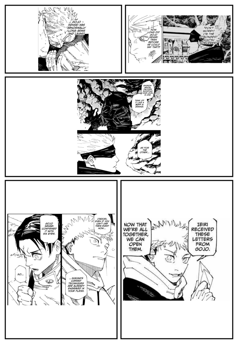 sanjay_yk's tweet photo. Satoru Gojo died in Chapter 236, and in the remaining 35 chapters, he or his name appeared once every 2 or 3 chapters. Gege can't stop hyping Gojo even after he was either sealed or killed.😭

#jujutsukaisenㅤ 
#GojoSatoru https://t.co/8LK6XBZ5F8