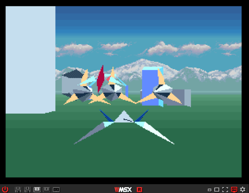 Maggoo72's tweet photo. 3D Demo for MSX TR/V9990 (will NOT be a full game) https://t.co/5eJYEBc02V https://t.co/6gc1e08SsR