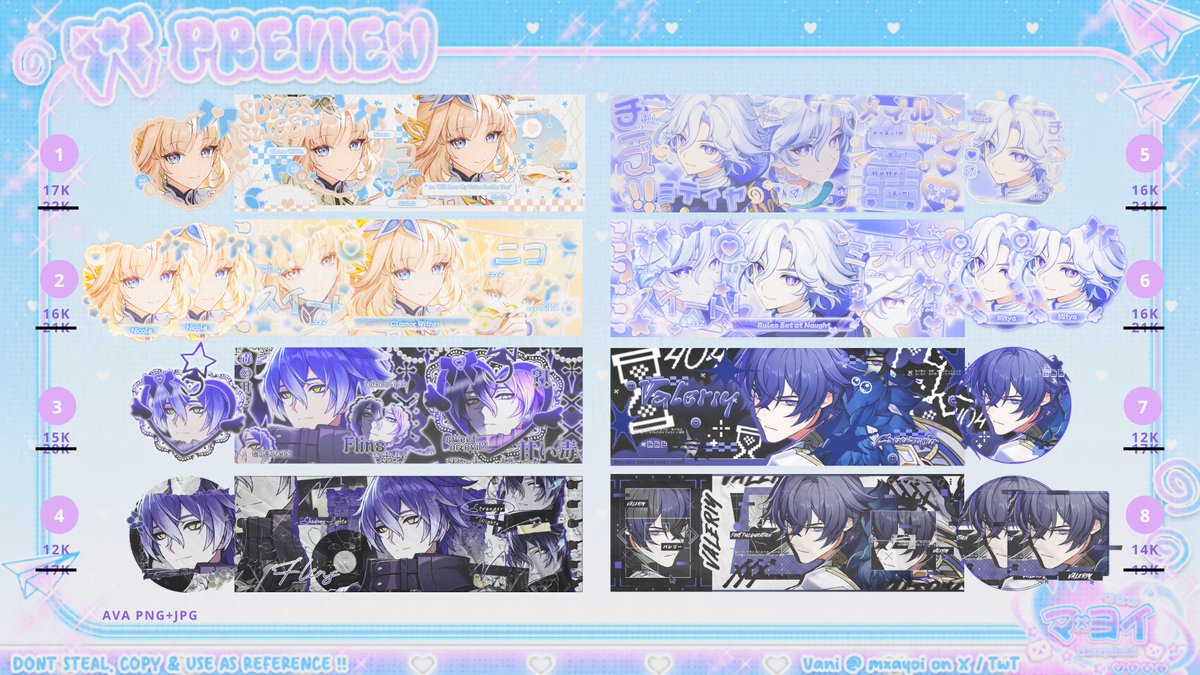 mxayoi's tweet photo. Help repost? Thanks 🎨

Hallooo! Aku ada 10.10 SALE layout ready stock Genshin &amp; HSR dengan price yg sudah tertera di slide🌷 Semua dpt ava png+jpg &amp; payment via QRIS 🛒

Yuk jajan!! Sasalele cuma sampe besok aja ⸜(｡˃ ᵕ ˂ )⸝₊˚

#bealanja #2Disell #2Dijajan https://t.co/x5JwFNWcRa