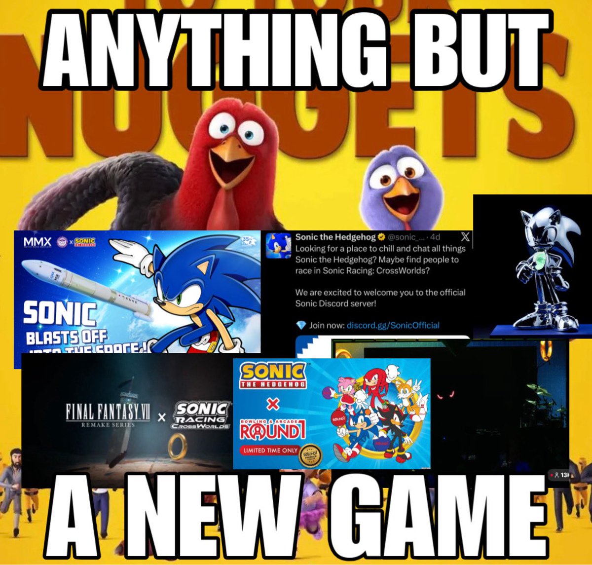 reevierat's tweet photo. sonic the hedgehog fanbase rn: https://t.co/H0qFxsrPaC