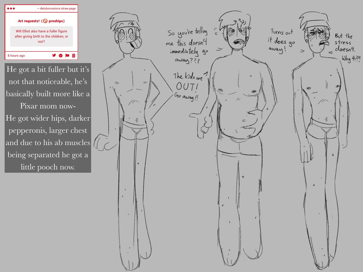 delulu_croutons's tweet photo. He’s feeling the weight, just not the weight of the kids anymore🗿
Future neighbourhood au
#elliotbuilder implied #pizzapie https://t.co/tmuGYLh5wP