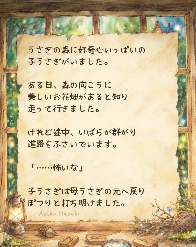 iyashimasyo's tweet photo. 小さな童話 🌱 

03｜『いばらの向こう』

ルーン：ᚦ スリサズ
#癒しの書 #短編童話 #1分小説 https://t.co/GAwEm83OHU