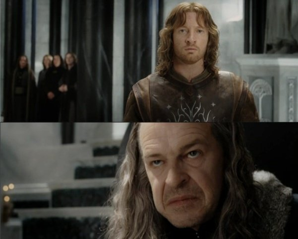 writriverdale's tweet photo. “Father, I have finished reading the Harry Potter books.”

“Boromir would have read the Malfoid version fanfics.” https://t.co/WMGSeUw5f6