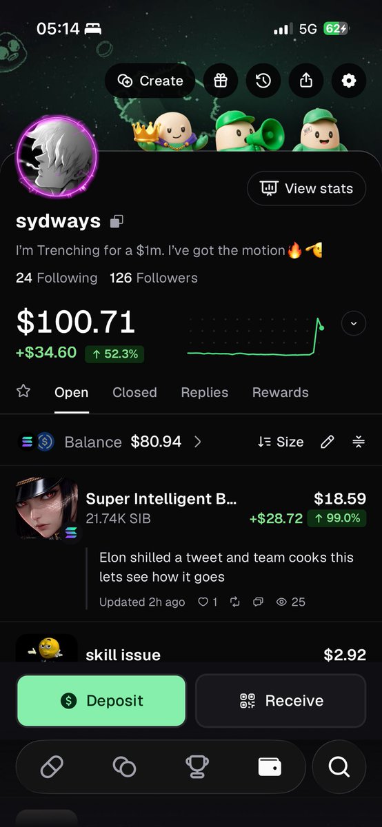 Sydways5's tweet photo. $100- 10k lets go my callouts are on motion 🔥#gm #solana #pumpfun https://t.co/0uEY2brlpz