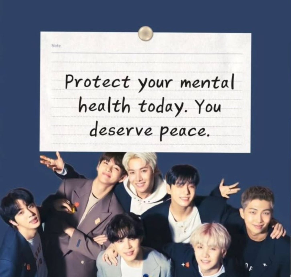 ARMYMHS's tweet photo. It'sWorld Mental Health Day today. Let's continue to meaningfully engage with people, learn to be more vigilant and bring out a real change. 
We can't stop the waves, but we can always learn to surf. 🍀✨🧡 https://t.co/Whx36OJb3q