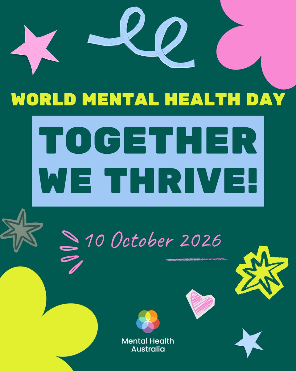 StratPsychCBR's tweet photo. It’s World Mental Health Day. Together We Thrive is a reminder that looking after our mental health is something we do alongside others. Check in on someone today, and if you need support, speak with your GP or a mental health professional. #WorldMentalHealthDay https://t.co/myysLjsTaG
