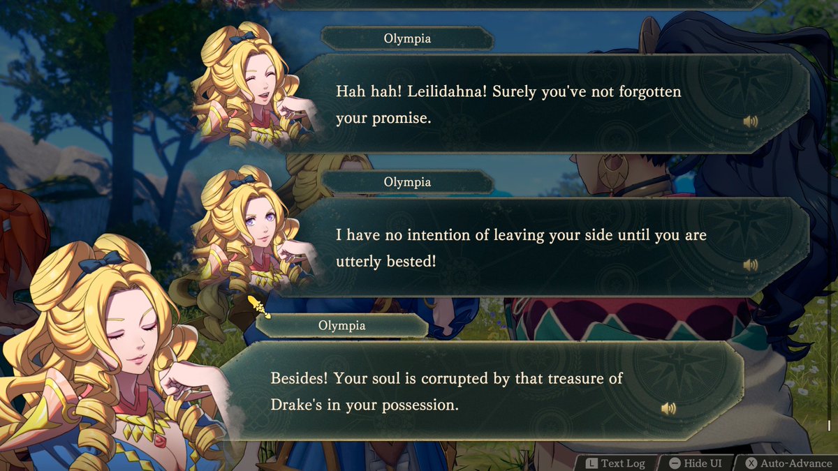 flamingarc's tweet photo. #arcplaysfefw olympia saying she can fix her #goodluckwiththat https://t.co/0lphMmiTnC