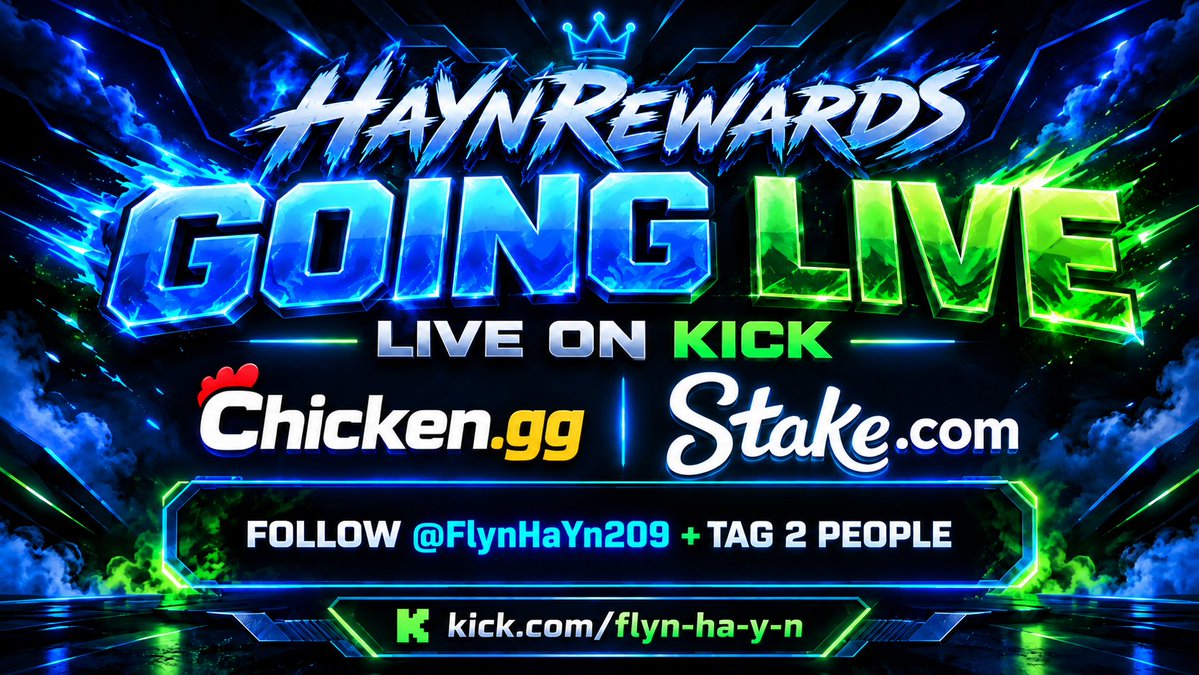 FlynHaYn209's tweet photo. 🚨 WE’RE LIVE ON KICK! 🚨
Running https://t.co/Iuk5BovUP4 & https://t.co/75HRKJNAfo 🔥

Day 5 Hope @syztmz or @pp_privatejet_2 Will Sponsor a Bonus Hunt For Me & Chat

🎁 GIVEAWAY: 2 winners — 12.50 Token EACH!

To enter:
✅ Follow me @FlynHaYn209
✅ Tag 2 people in the comments

Come hang with HaYnRewards! 💚
https://t.co/CUgB9pHLNz