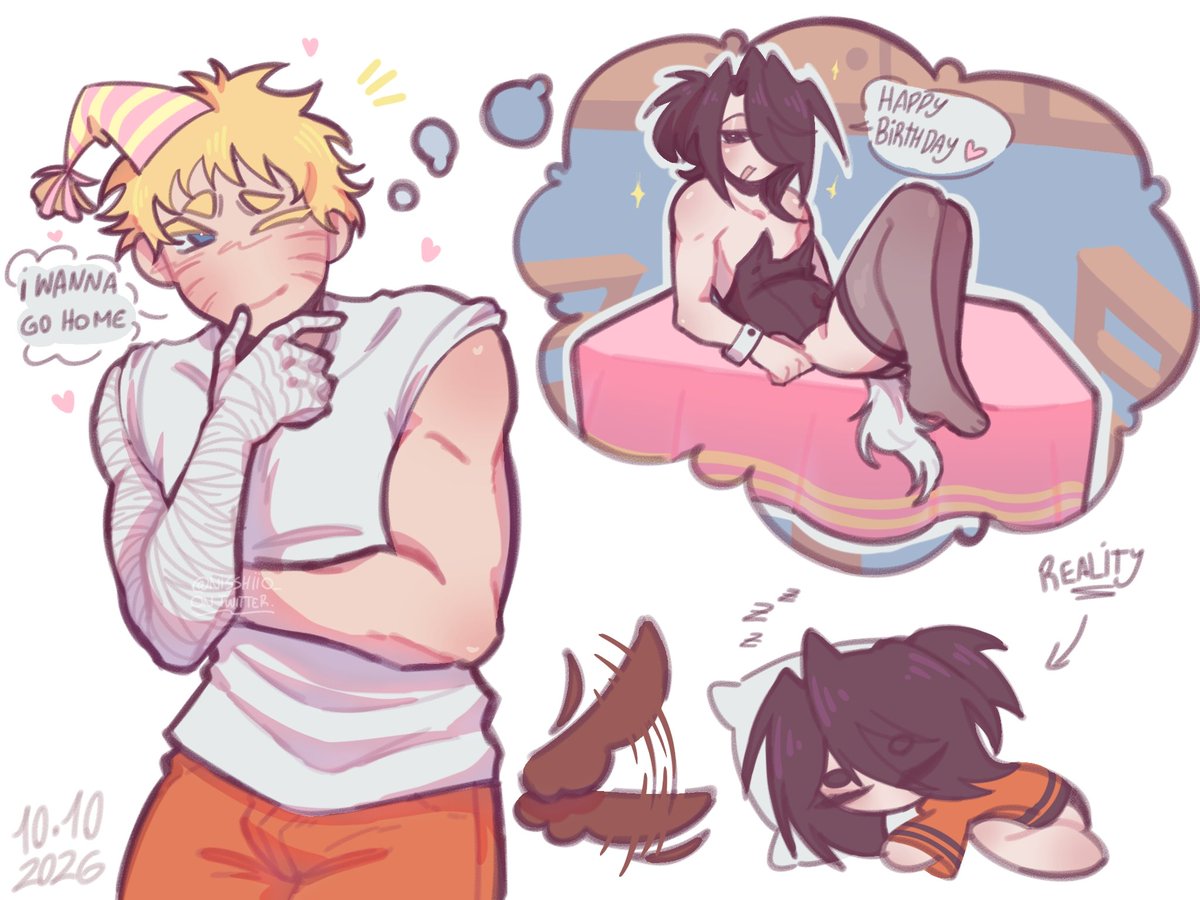 nisshiio_'s tweet photo. Happy birthday to Naruto!🎂

#narusasu #snsmonth26 https://t.co/Y8Q1H9L8r0