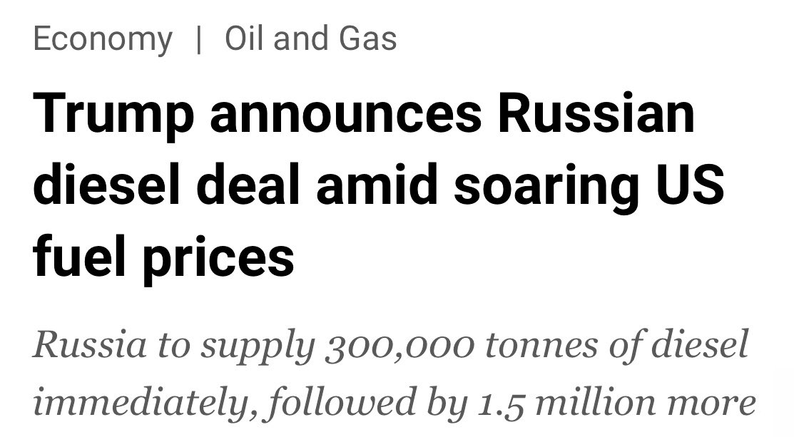 ARanganathan72's tweet photo. BREAKING: President Trump slaps 100% tariffs on the USA on account of buying millions of tonnes of Russian diesel and supporting Putin’s war machine. https://t.co/kyDM76HPuu