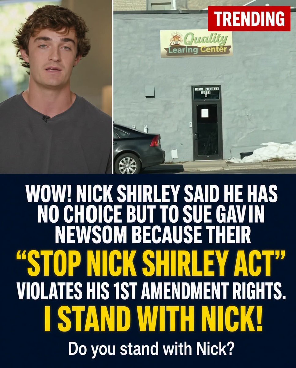 Emmaiid11's tweet photo. Do you stand with Nick Shirley? https://t.co/V0zwcTRSTF