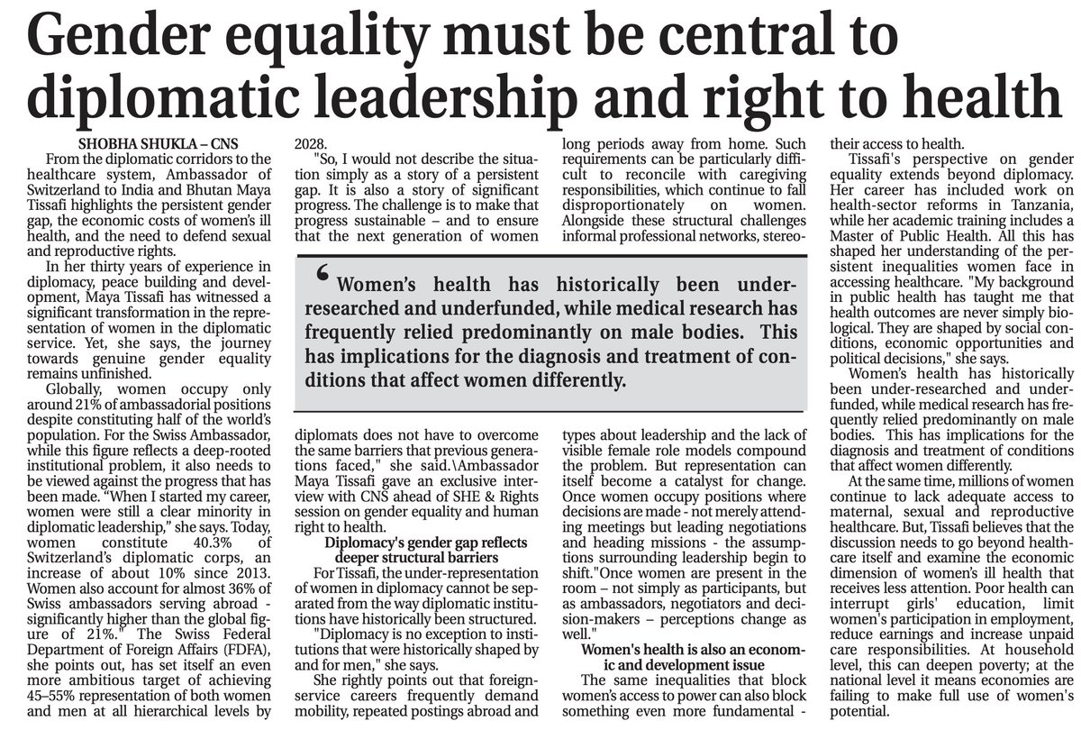 getalkslive's tweet photo. 👉 #GenderEquality is not a zero-sum game👈 It strengthens societies, economies and, ultimately, peace and stability, says @SwissEmbassyIND Ambassador @SwissAmbIND

✅Central Chronicle
https://t.co/H4t27p4dja

✅CNS
https://t.co/w8N7kAdvts

#SDG3 #SDG5 #RightToHealth #Switzerland https://t.co/73xV0ZQKVG