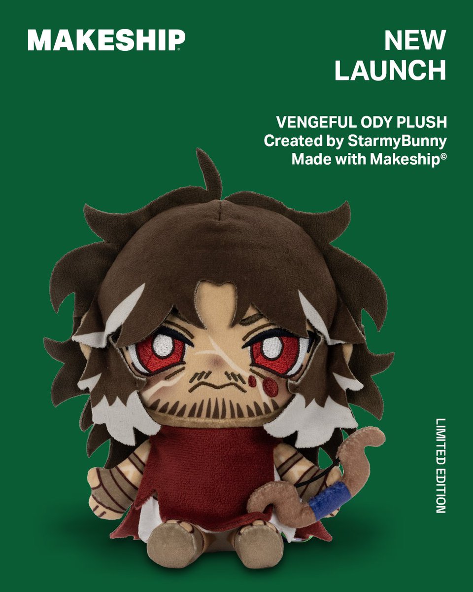 StarmyBunny's tweet photo. ‼️Loud audio
VENGEFUL ODYPLUSHIE IS HERE 🏹🩸🩸
We need at least 200 orders, just like last time!
22 days to go 💘

https://t.co/2HPWF9NY8F

#odysseus #makeship https://t.co/9UFsIJTrMQ