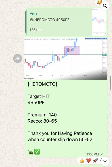 luistm13's tweet photo. [8th October 2026]

1. Powergrid 150PE at 2.00 exited 6++🔥🎯
2. HeroMoto 4950PE at 80 exit 140+🎯
3. Samwardhan 152.50PE at 2.00 Hit 3.90+💃

💚💚 https://t.co/MCvEU7zMvH