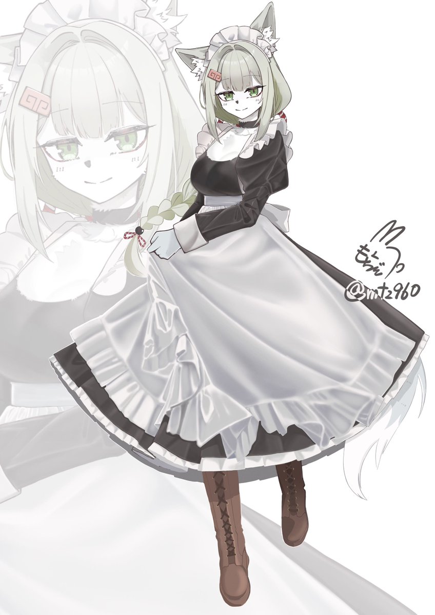 mtz960's tweet photo. 威嚇メイドさん描いてなかったのでロングスカートメイドさんまとめ https://t.co/bmpHXK0hVv