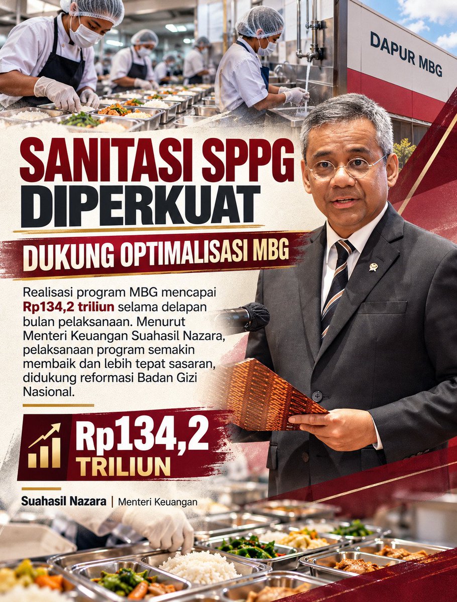 MRPurnomoo's tweet photo. MBG terus memperluas jangkauan, dari perkotaan hingga pelosok, wilayah pesisir, dan pulau terluar. MBG juga menjadi upaya mendukung pemenuhan gizi dan pemerataan manfaat bagi anak-anak Indonesia.

#MakanBergiziGratis #MBGUntukAnakBangsa #GiziSeimbangAnakSehat #PemerataanGizi https://t.co/0hU4h2S8yB