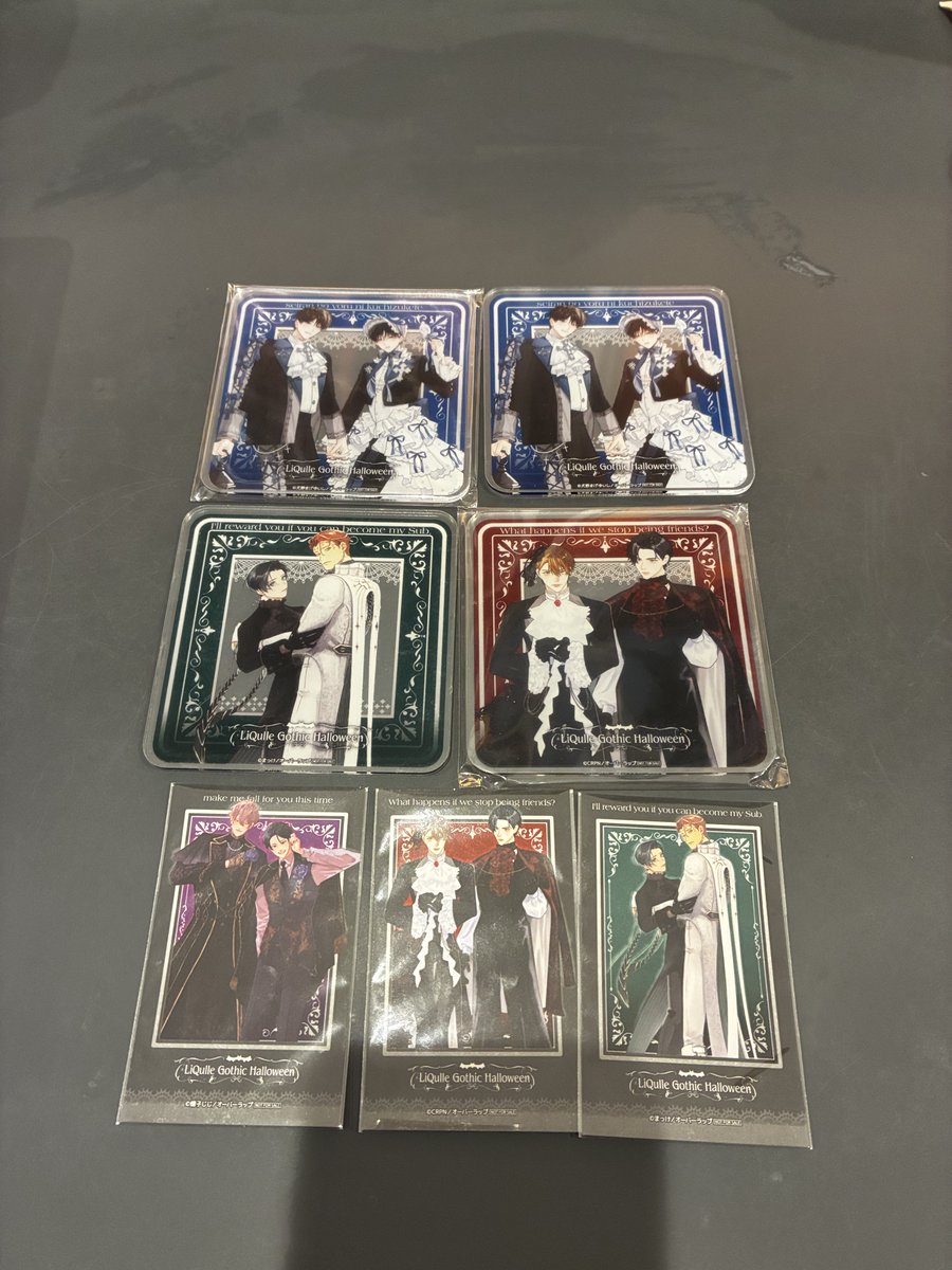 ruruno_okiniiri's tweet photo. 【交換】LiQulle Gothic Halloween リキューレ　カフェ
ステラマップ　アクリルコースター　アクコ
更新しました
譲: 画像1
求: 画像2💖の作家さん
予約特典は🦀宇先生のみ求め
10/11(日)池袋手渡し可能
まとめて最優先
※一部仮約束済みです
🦀宇先生との交換は1:1大歓迎です🙇‍♀️
お返事は10/10夜 https://t.co/fDPMdt8dWE