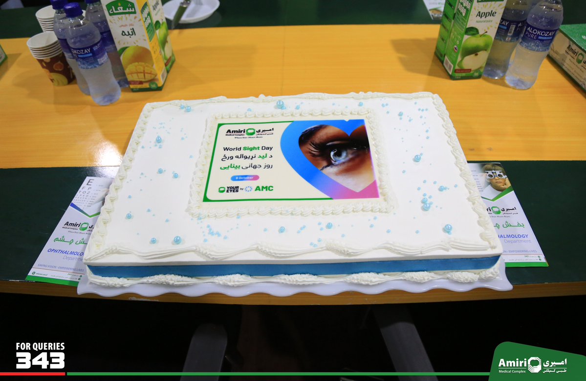 amiri_m_complex's tweet photo. AMC celebrated World Sight Day to raise awareness about eye health, examinations, diagnosis and treatment.
Dr. Mirwais Amiri, Chairman and CEO, and AMC ophthalmic surgeons Dr. Ataullah Waqar and Dr. Shaheedullah Moneeb highlighted eye disease prevention and early treatment https://t.co/UpYYJgH8Ef