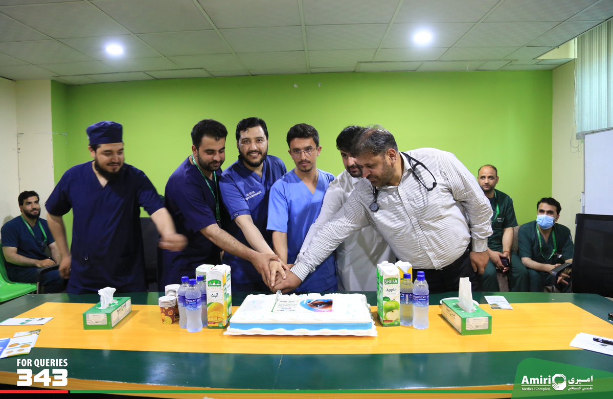 amiri_m_complex's tweet photo. AMC celebrated World Sight Day to raise awareness about eye health, examinations, diagnosis and treatment.
Dr. Mirwais Amiri, Chairman and CEO, and AMC ophthalmic surgeons Dr. Ataullah Waqar and Dr. Shaheedullah Moneeb highlighted eye disease prevention and early treatment https://t.co/UpYYJgH8Ef