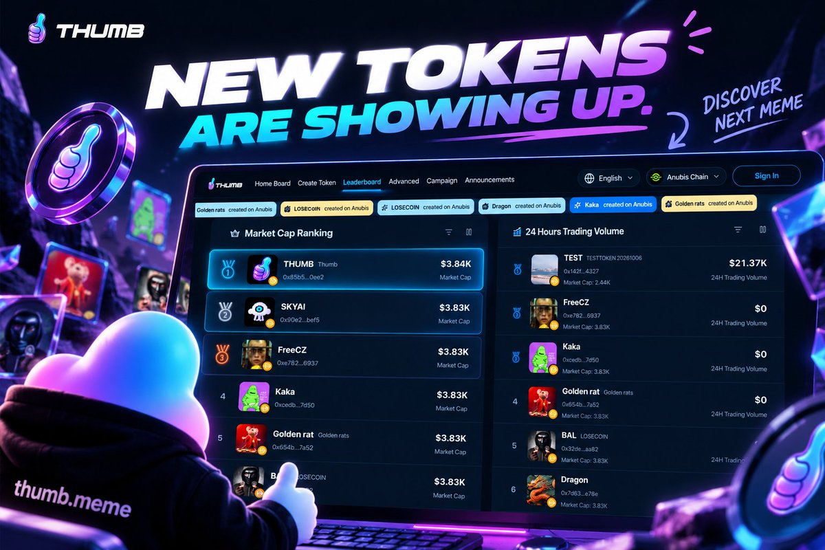 thumb_meme_'s tweet photo. New memes are always worth a look. 👀

Discover what’s launching on Anubis with https://t.co/rnZPIaUKR2.

See what’s new ↓
https://t.co/DgptK13BVr

#thumbmeme #AnubisChain #Meme https://t.co/nIu5kaEAC5