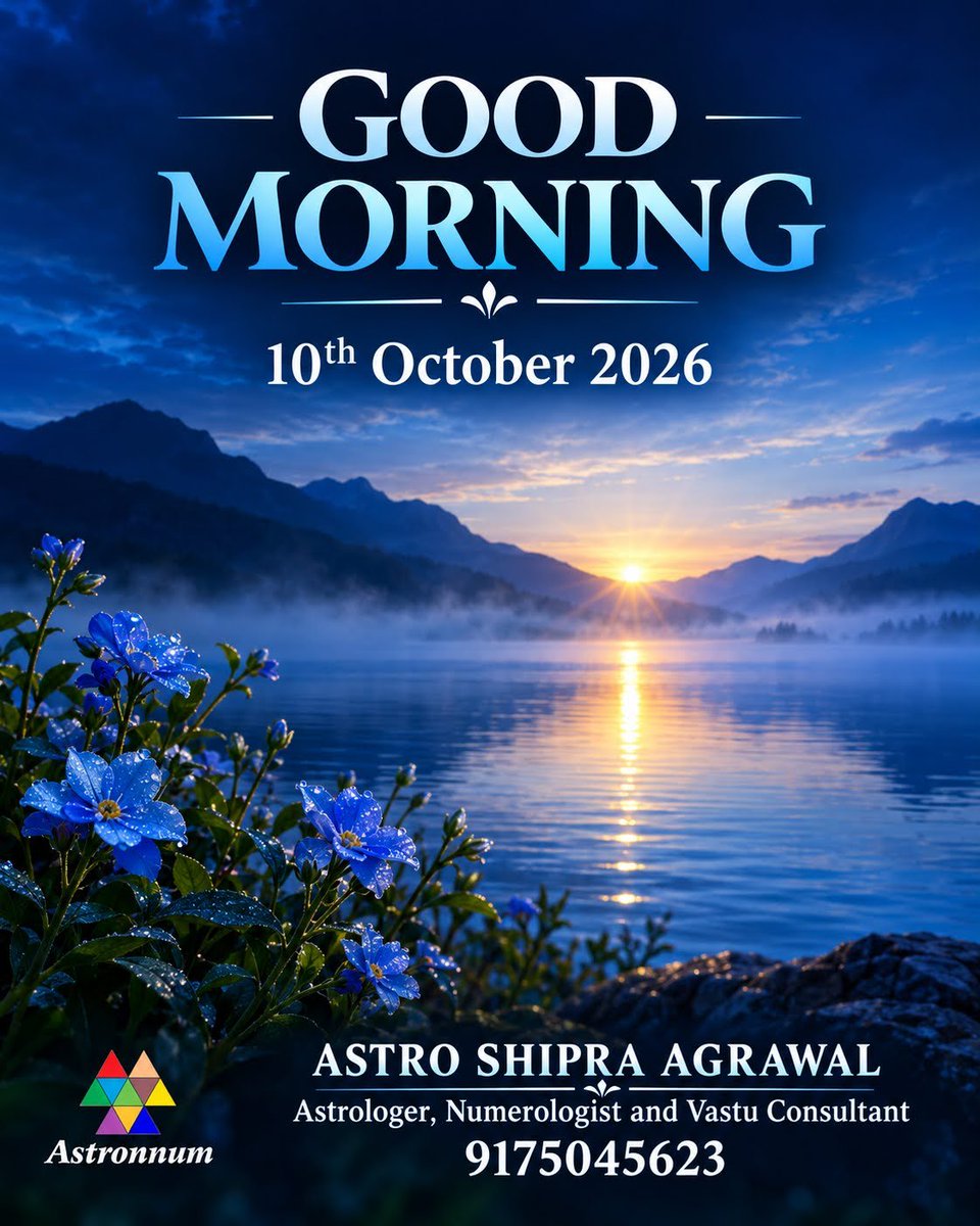 ShipraKK's tweet photo. GOOD MORNING ☀️
#AstroShipraAgrawal
#Astronnum
#numerologist
#vastuconsultant
#astrologer
#goodmorning
#newbeginning
#Saturday
#शनिवार
#ॐ_शं_शनैश्चराय_नमः https://t.co/0rranir846