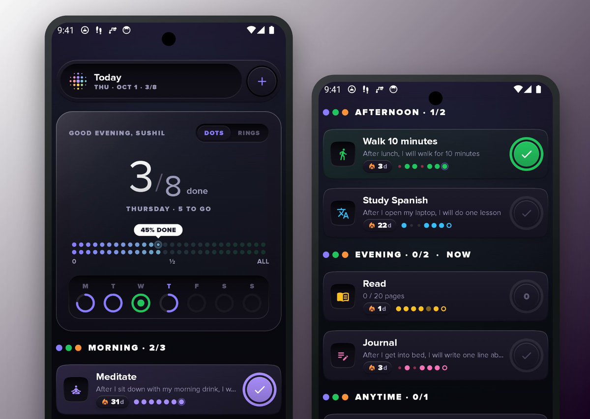 leadnotifi's tweet photo. Struggling to stay consistent with your daily habits? , Habit Tracker helps you build routines, track daily goals, and stay on top of your progress. Try it and tell me which habit you're working on! https://t.co/ajsvOHkyOn
#Android #HabitTracker #Productivity #SelfImprovement https://t.co/cP20r6LOqX