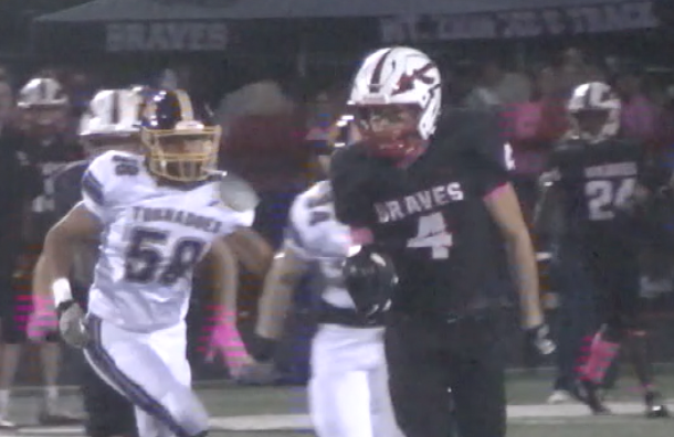 Channel1450com's tweet photo. Braves Beat Tornadoes In Apollo Week 8 Showdown https://t.co/9NcujAcLFM https://t.co/dz1E3b9KNV