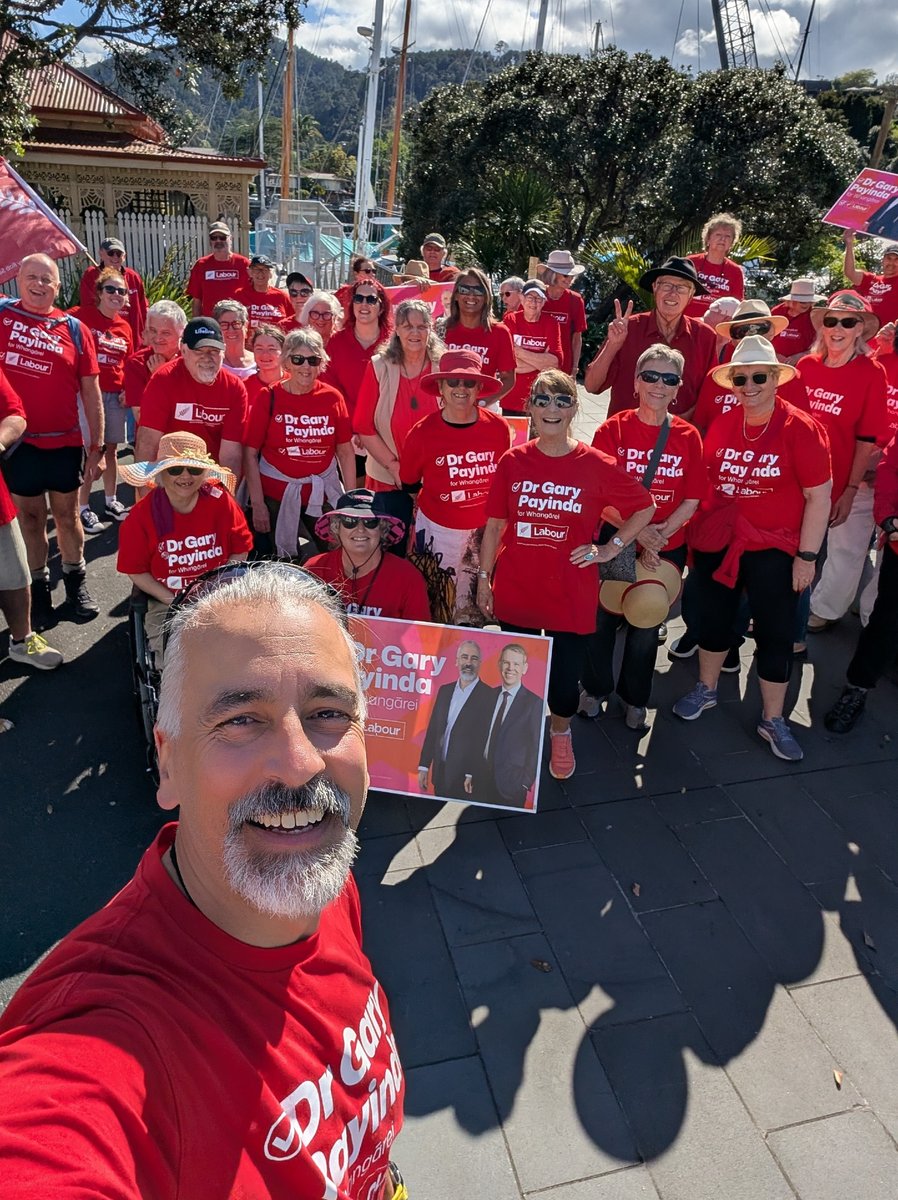 GaryPayinda's tweet photo. "WANNABE"? Or "Gonna-be"? 
 The Northern Advocate editors' headline called me a "Wannabe". 

Fair enough: After all, I do *want* to represent the people of Whangārei. I Wannabe the voice of people who are working harder than ever but not getting ahead. 

But our movement, based on 19 years of local service to the community in the ED and a decade as the medical director of a nz rescue agency, 13 months of meetings with the people of Whangārei, 8,000 Facebook followers, 1 million views a month, and widespread engagement with people across hundreds of doorknocks and hui and meetups from CEOs to mechanics...is not just a 'Wannabe' campaign.

We have a shot at winning Whangārei.

But if Wannabe is how NZME would like to frame it, then let's run with the theme of the day:

What this "Wannabe" wants:

15% of all big govt contracts carved out for our small businesses!

6,000 social houses built, not cancelled!

$400 million for 2,000 school renovations plus $200M for hospital repairs: employing tradies fast!

Fresh and locally made school lunches. Employing local businesses and growers!

Yes, we're doing all of this. It's decent, and it's practical. It helps people. It's Labour.

Can't wait to do my part to make this National-led govt, 
which has delivered us:
48,000 fewer jobs,
25,000 more kids in poverty,
the lowest wage growth in the OECD,
gone, gone, gone.

If a government doesn't look out for the people, what the heck is it there for? The tobacco companies?

Help this "Wannabe" become a "Gonna-be"

Come on out with us, Saturday October 17th at 10am!! Meet Town Basin rolling ball clock, for a walk around the Loop (Or however far you can join us... All are welcome, including kids, wheelchair users, scooters, and dogs).

These Loop Walks with Gary are getting BIG.

We'll show Whangārei what a People-focused MP, and govt, looks like.

There's a heck of a lot of people supporting this campaign and turning up. Join in, make it unmistakeably about People: Regular average hard-working Whangārei people.

We're building!
-Dr Gary

#northernadvocate #nzpol #nzherald #wannabe #gonnabe
#whangarei #labour #national #vote