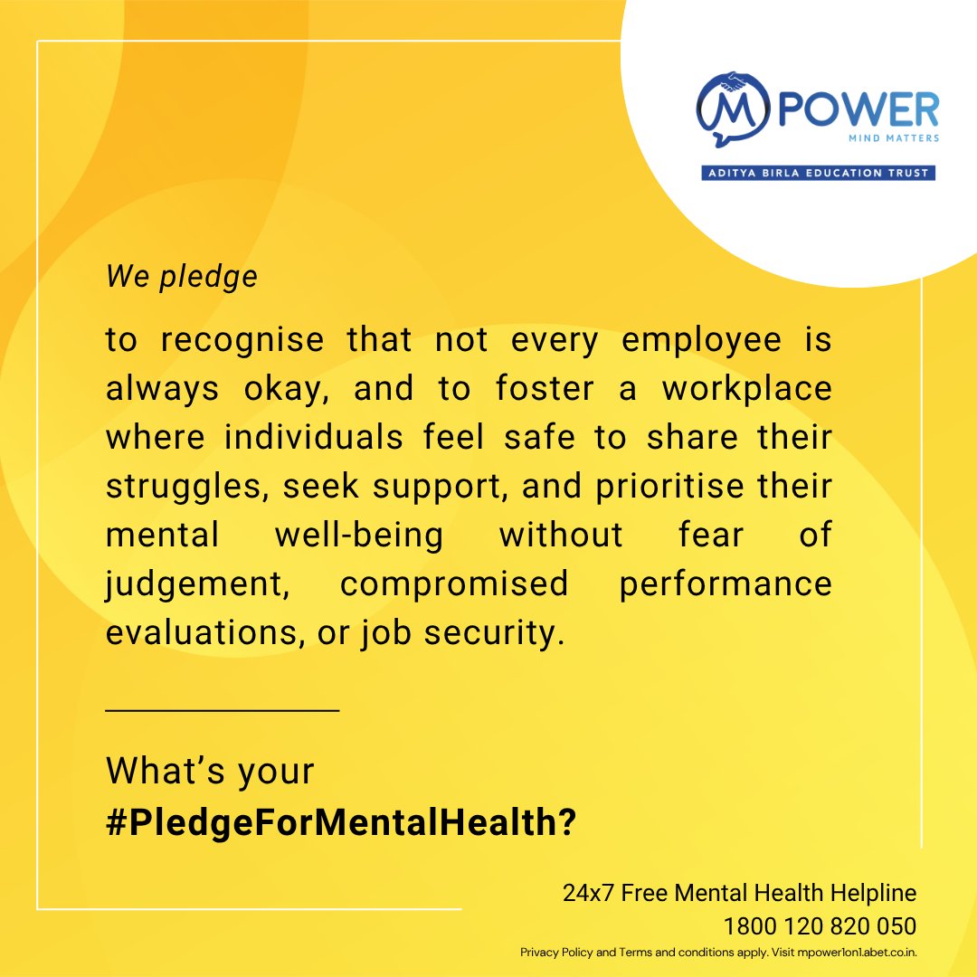mpowerminds's tweet photo. We urge you to do your bit, #PledgeForMentalHealth, and tell us how you would like your organization to care for your mental well-being.

#MentalHealthAwareness #WorldMentalHealthDay https://t.co/6I8FNnytHO
