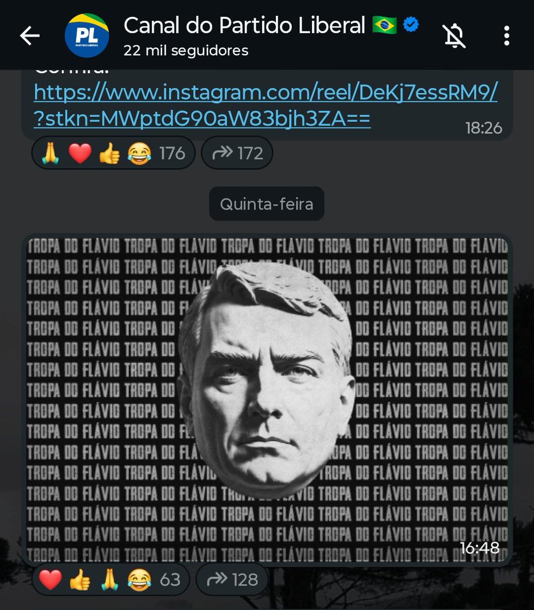 metaphysicorum's tweet photo. Mano, e o canal oficial do PL no zap que fez uma referência a fachada de Mussolini no Palazzo Braschi. WTF. Só eu notei ou cheguei atrasado e todo mundo falou disso???? https://t.co/UQ802YeAHQ