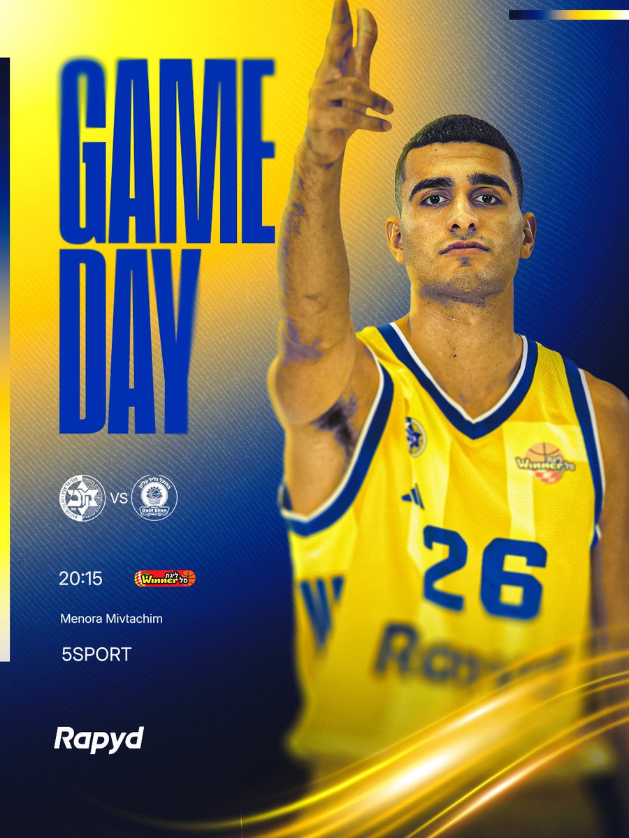 MaccabiTLVBC's tweet photo. ⚡️ GAMEDAY 
הערב בהיכל: מכבי פותחת עונה בליגת העל. 
בואו להתכונן >> https://t.co/q0ASAkvuMz https://t.co/6SD5RfseIL