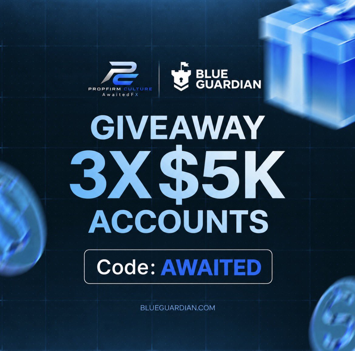 SantanuKDX's tweet photo. 🎉 BLUE GUARDIAN GIVEAWAY 🎉

Giving away 3 × $5K Accounts 💙

✅ Follow @SantanuKDX @PropFirmCulture @larpFlex @BlueGuardiancom 

Follow us on Insta- https://t.co/2nAZIQ1u0O

❤️ Like this post 🔁 Repost
👥 Tag 3 trader friends
📩 Submit your task in Discord
https://t.co/z4gOkAHoud

🏆 3 winners announced on Monday!