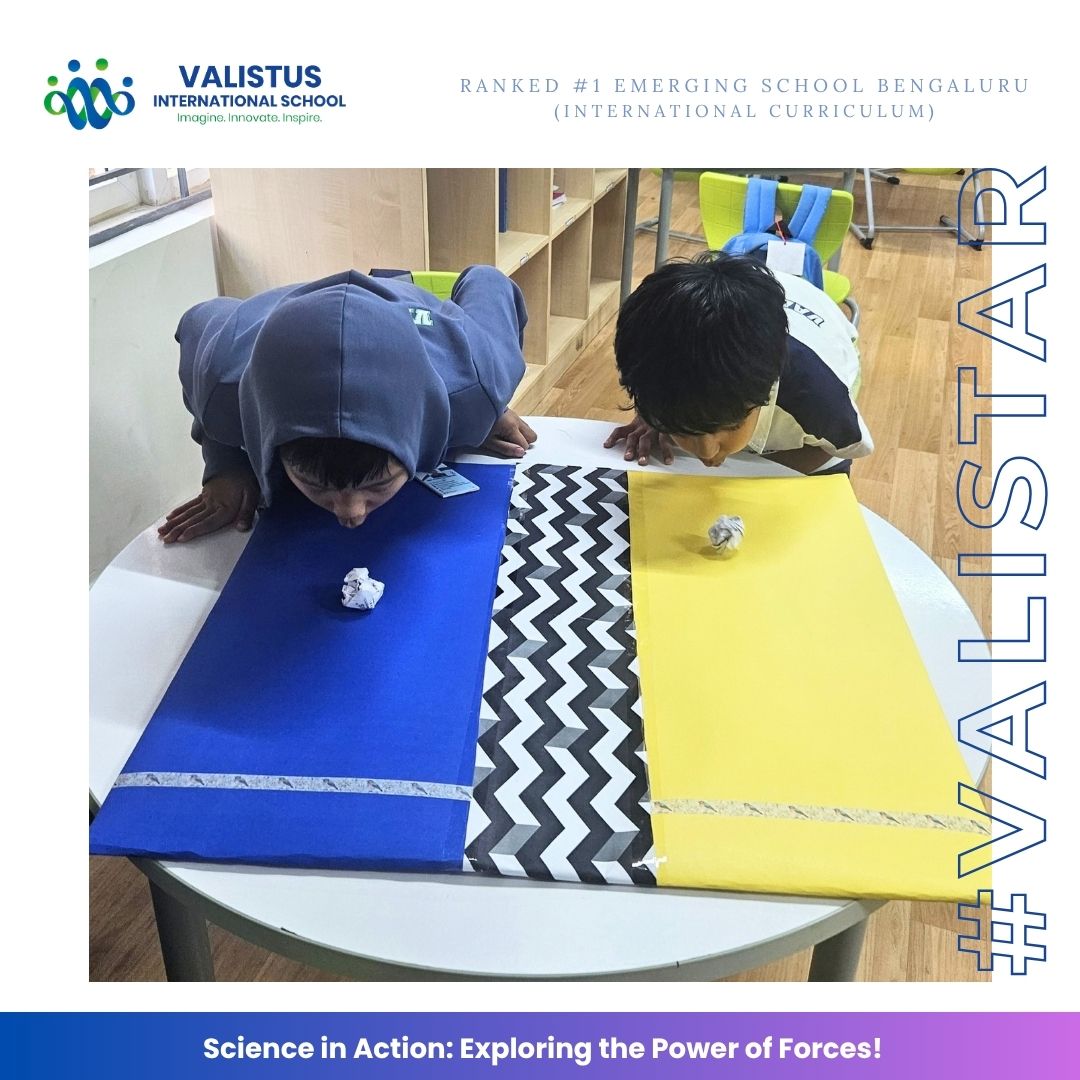 valistusschool's tweet photo. Our young scientists explored the power of forces through hands-on experiments, discovering how forces can change an objectβs movement, direction and shape! π¬β¨
#SchoolsInBangalore #VALISTAR #Cambridgeschool #IBLearners #Science #Learning #Exploring #Forces https://t.co/fPtaFoxlxg