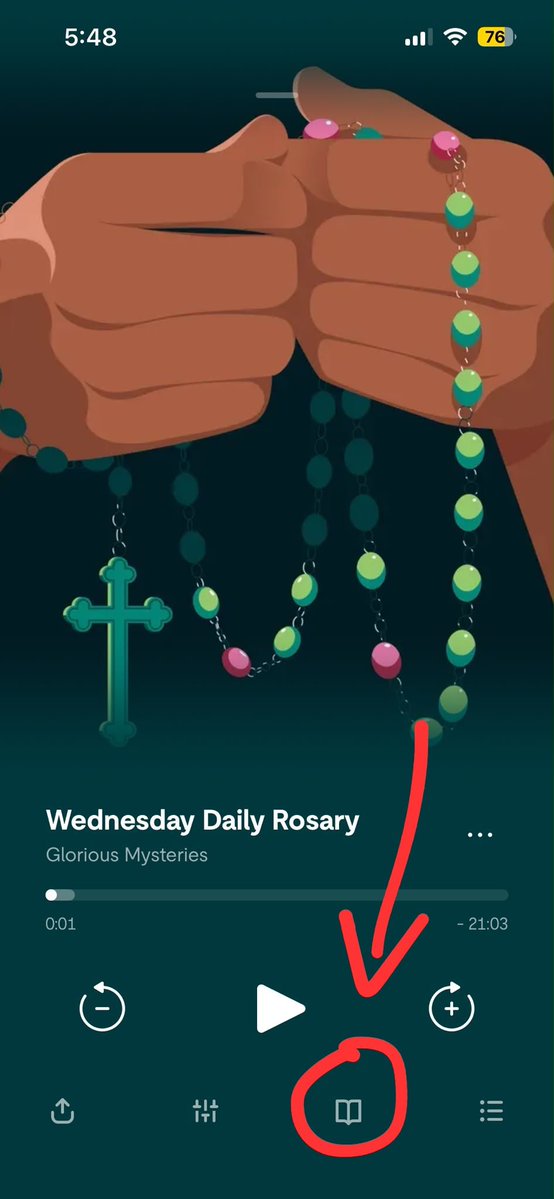 ToWalkWithGod's tweet photo. @Daboochy If you've never pray the rosary it or just don't know where to start, my suggestion with zero cost would be:  1. Download the Hallow app

@HallowApp
2. Look at the middle icon on Discovery  3. Look for the daily rosary  4. Close your eyes and pray. 5. Hit the book icon to read it https://t.co/V4mtslsgNu