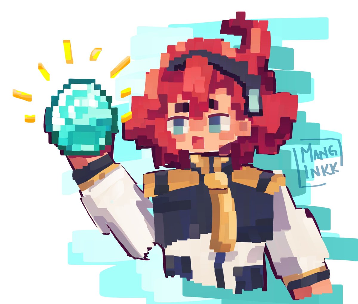 manginkk's tweet photo. Just in time! 🌱
Day 9 "gem"

#水星の魔女 #minecraft #Gwitch https://t.co/TAKblJnY01
