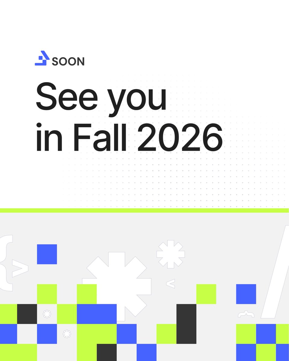 SOONHackathon's tweet photo. Quick recap on SOON Spring 2026 🌷

Super grateful for everyone who signed up. We're now running not one, but two SOON hackathons a year. See you again this October!

https://t.co/fUziJEz2Qu 🏡

#SOON #Hackathon https://t.co/eo2eRonbjZ