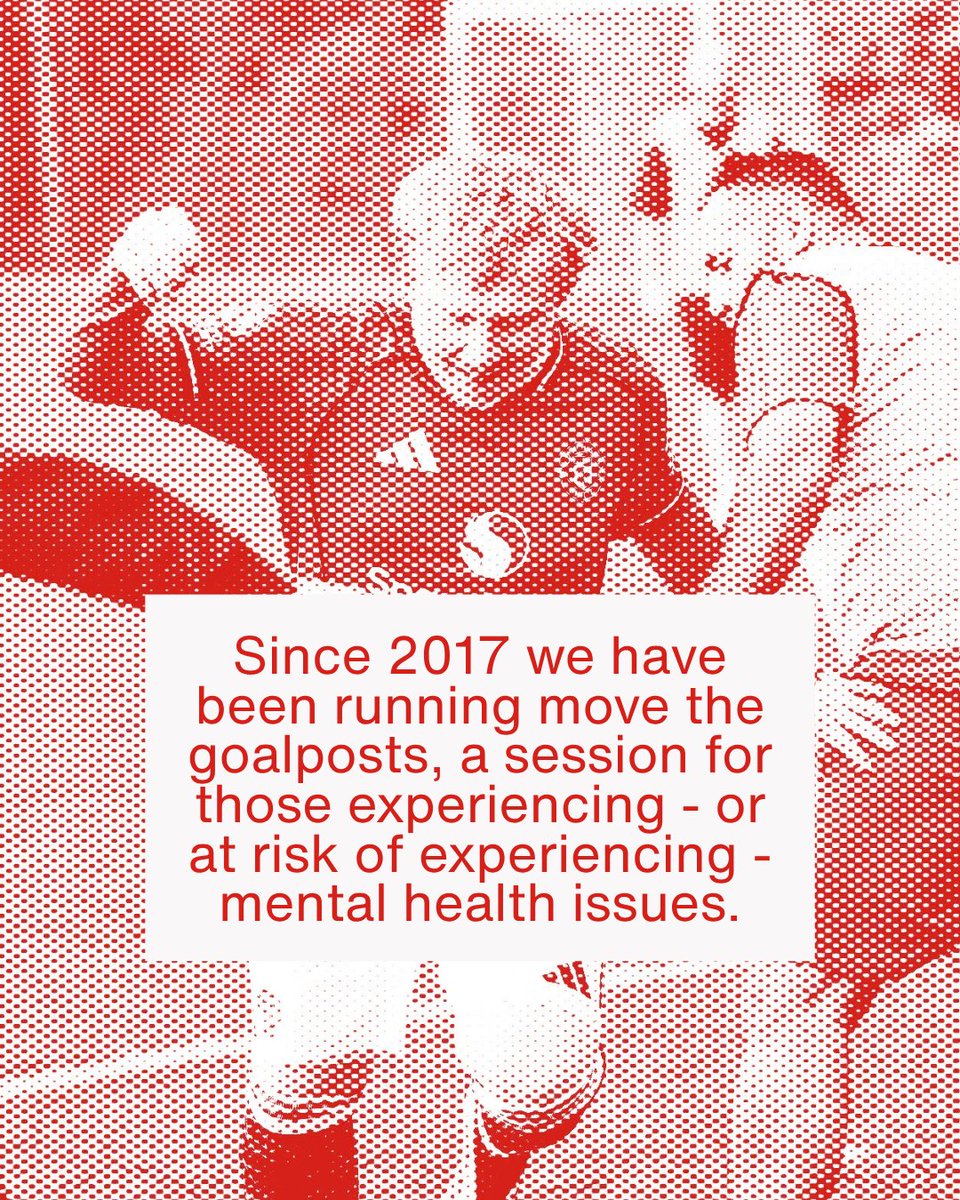 CrawleyTownCF's tweet photo. Move the Goalposts - supporting our community with mental health ❤️

Every Wednesday from 3-4pm we deliver Move the Goalposts - a social football session for those experiencing - or at risk of experiencing - mental health issues.

Life and the world can be hectic - talking and socialising in a safe space can make a big difference to our wellbeing and it is the friendship and camaraderie in our group that makes it special. 🌍

To join in and play - complete the form:

https://t.co/bE2FrP0vrA
#WorldMentalHealthDay @crawleytown @EFL_Community