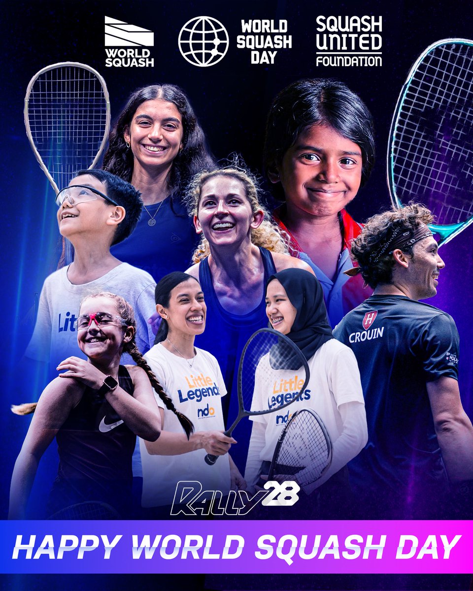 WorldSquash's tweet photo. Happy World Squash Day 2026! 🥳

How are you celebrating this year?

Find out more about World Squash Day at https://t.co/7SAKQSP5oI https://t.co/8f6qpcMgJg