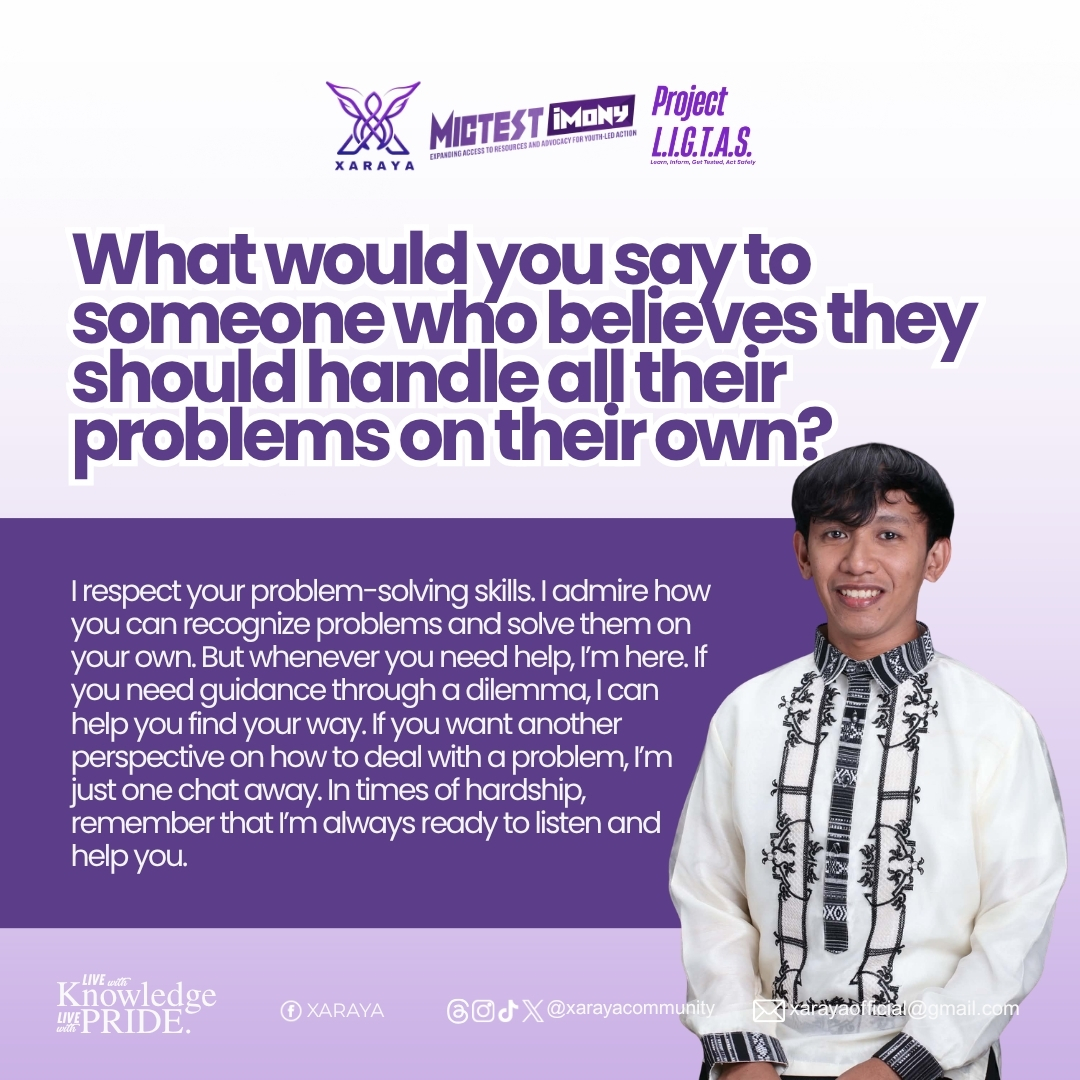 xarayacommunity's tweet photo. 𝐀 𝐌𝐞𝐬𝐬𝐚𝐠𝐞 𝐨𝐟 𝐇𝐨𝐩𝐞 𝐟𝐫𝐨𝐦 𝐗𝐀𝐑𝐀𝐘𝐀

What would you say to someone who believes they should handle all their problems on their own?

Being independent is a strength, but remember that you don’t always have to face everything alone. https://t.co/YTCKwg4bKx
