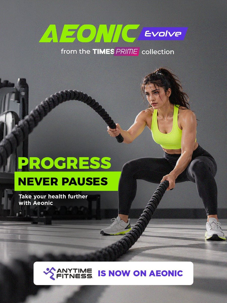 timesprime's tweet photo. Your Kind of progress, now within reach.

More ways to move, more reasons to evolve with @ATFitnessIN now on Aeonic Evolve by Times Prime.

#timesprime #aeonic #health #fitness #gym https://t.co/MHEmqfoaeS