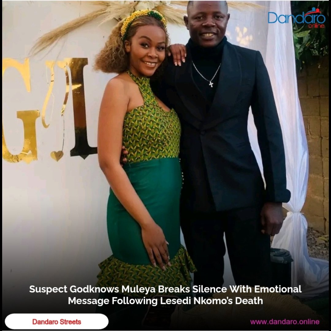 DandaroOnline's tweet photo. #dandarostreets Godknows Muleya, who is reportedly on the run following the fatal shooting of Midlands State University student Lesedi Nkomo, has released an emotional message mourning her death. 

In the statement, Muleya says he genuinely loved Lesedi, reflects on their relationship struggles and apologises to both the Nkomo and Muleya families for any pain he may have caused. 

He also speaks about their son, Jordan Angels Muleya, describing him as a blessing he will always cherish, before bidding Lesedi farewell and praying for her eternal peace. 

Follow Our WhatsApp Channel:
https://t.co/cYTwWjSLzD