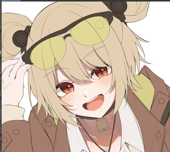 shinchiku_h's tweet photo. 進捗あげ。かわいいお顔。 https://t.co/7nuHPyWz9P