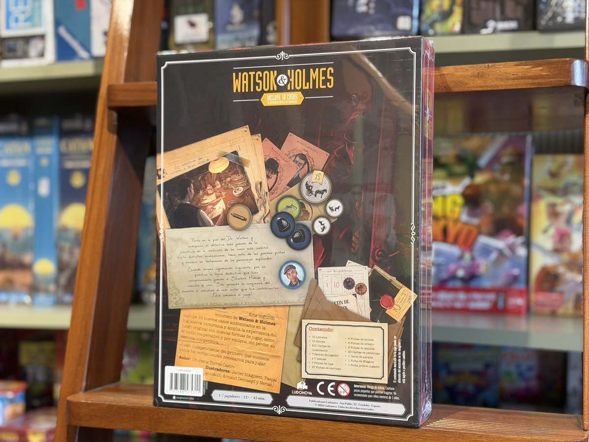 cuartodejuegos's tweet photo. Este segundo volumen de Watson &amp; Holmes incluye 10 nuevos casos ambientados en la Inglaterra victoriana y amplía la experiencia del juego original con nuevas formas de jugar, como el modo cooperativo y por equipos, sin perder su esencia competitiva.

https://t.co/8KWDBjd3Wc https://t.co/qXO2AQOeGD