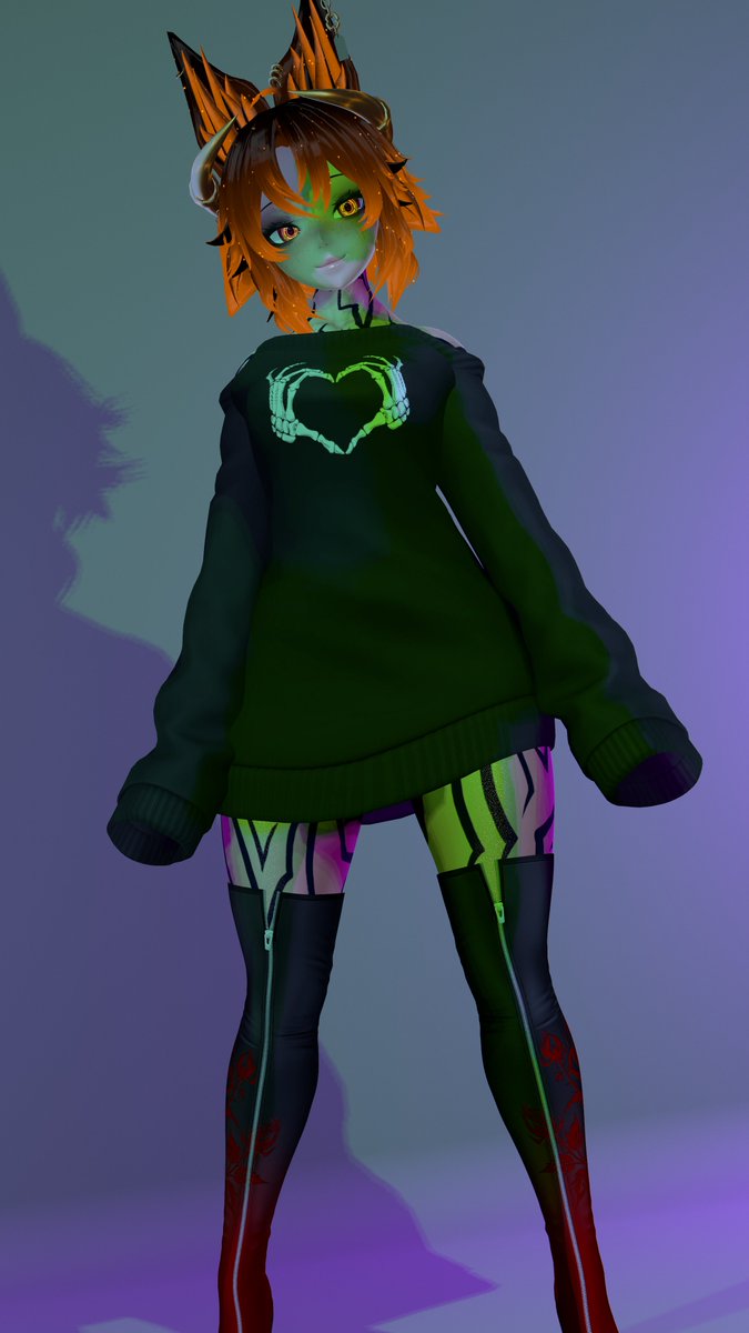YourNeptuneStar's tweet photo. Decided to do a wholesome pose, i love the lights!

world: Not enough lights.
#VRChat #VRChatphotos https://t.co/3aofINVwt2